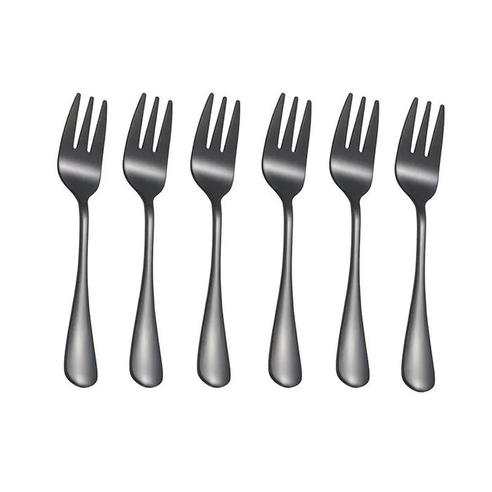 6 Piece Stainless Steel Fruit Fork Set Perfect For Entertaining