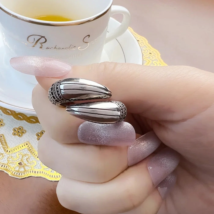 925 Sterling Silver Vintage Men Claw Ring Rebel