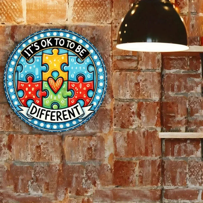 8-Inch Round Autism Awareness Sign Inspirational Wall Decor For Home