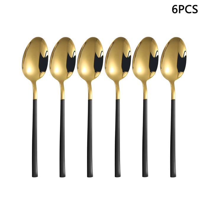 4 / 6 / 16 / 24 Piece Gold Stainless Steel Cutlery Set For Family Hotel Restaurant