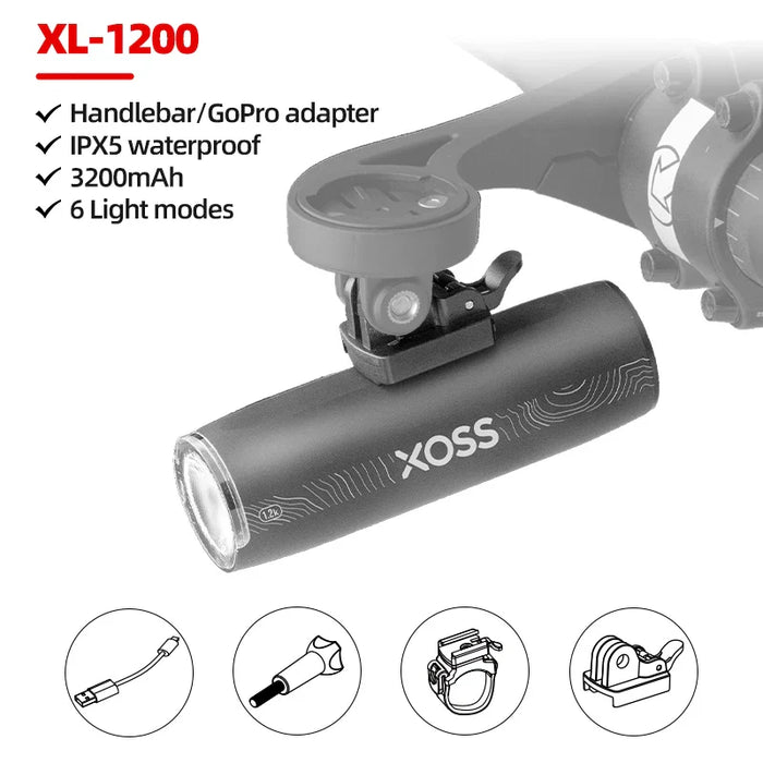 Waterproof Rechargeable Bike Light 1200 Lm