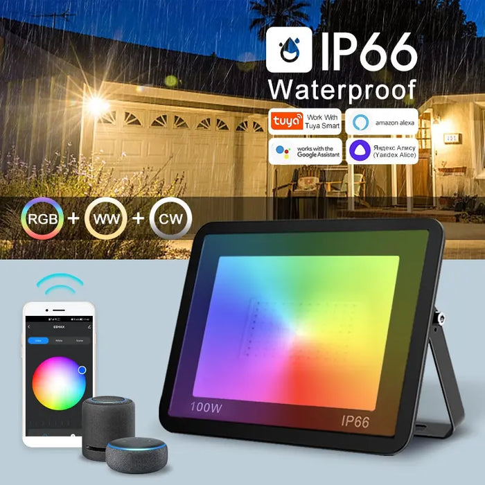 Smart RGB Floodlight for Outdoor Lighting