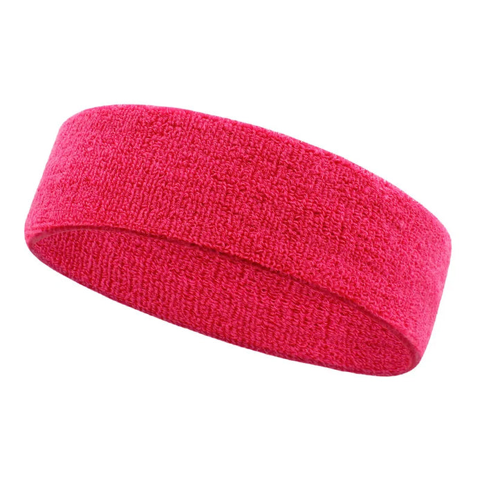 Moisture Wicking Sports Headband Terry Cloth Sweat Band For Tennis Basketball Football