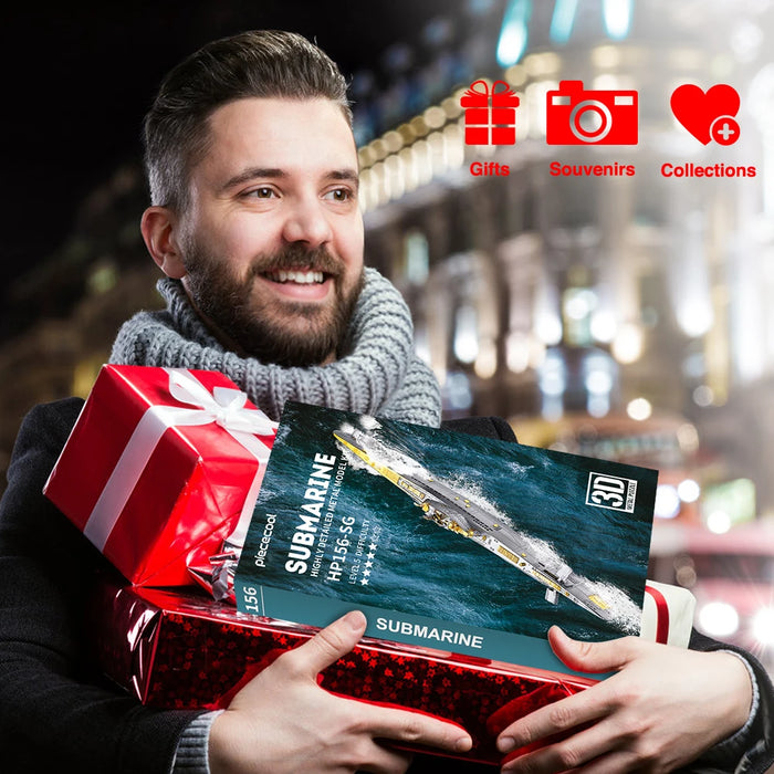 200 Piece 3D Metal Submarine Puzzle For Diy Home Decor