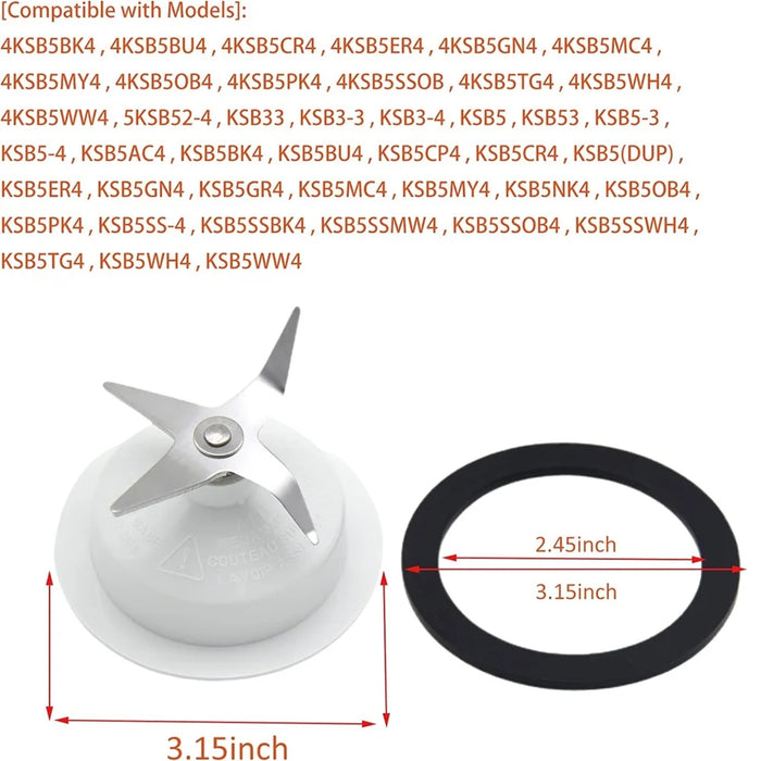4 Leaf Blender Blade Cutter Replace Part For Kitchenaid Ksb5 & Ksb5 9704291