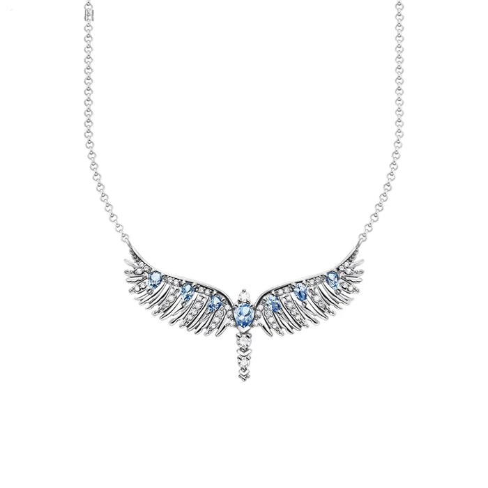 925 Sterling Silver Bohemian Phoenix Wing Necklace & Bracelet Set For Women