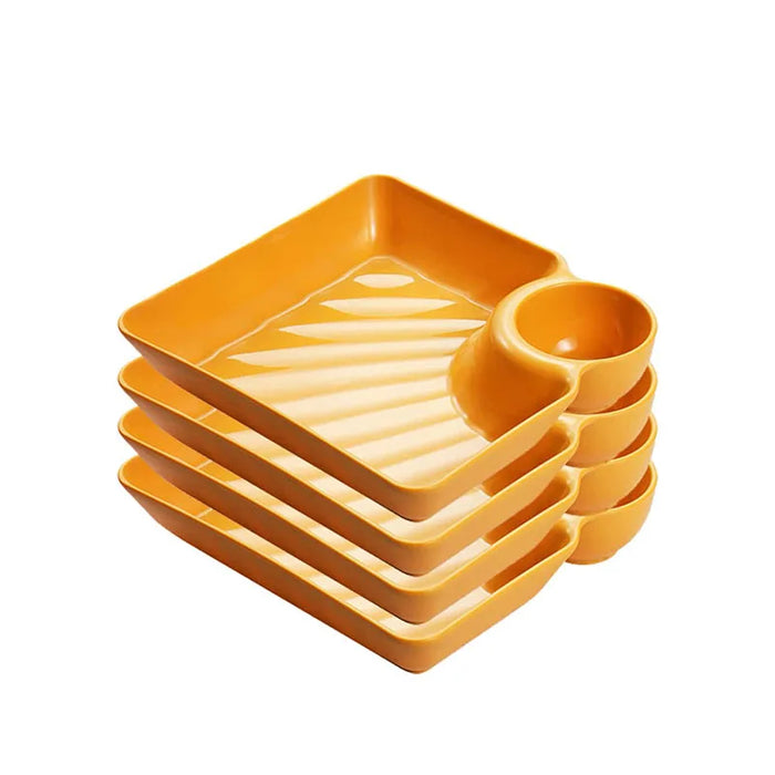 4 Piece Dumpling & Chicken Plate Set Creative Plastic Dishes
