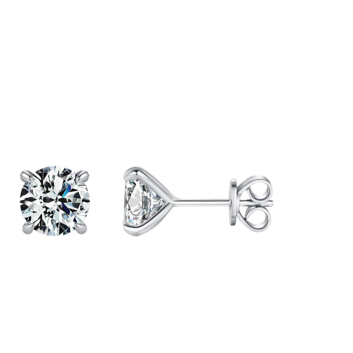 925 Sterling Silver 1Ct Moissanite Stud Earrings In For Women