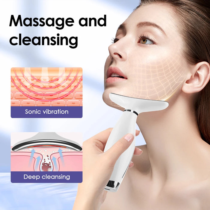 7 Color Led Neck Beauty Device For Facial Lifting And Skincare