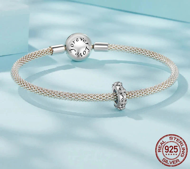 925 Sterling Silver Cross Beads For Diy Bracelets