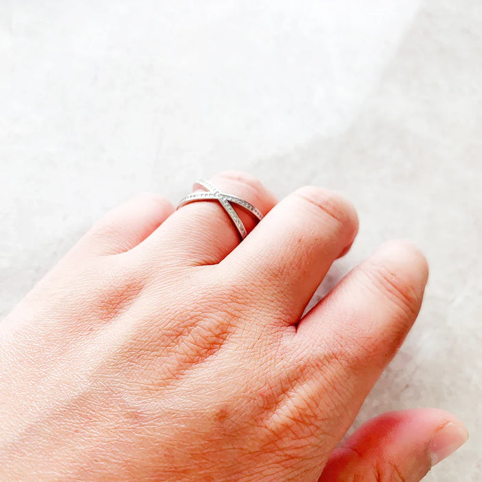 925 Sterling Silver Minimalist Graphic Design Ring European Fine Jewelry For Women Classic