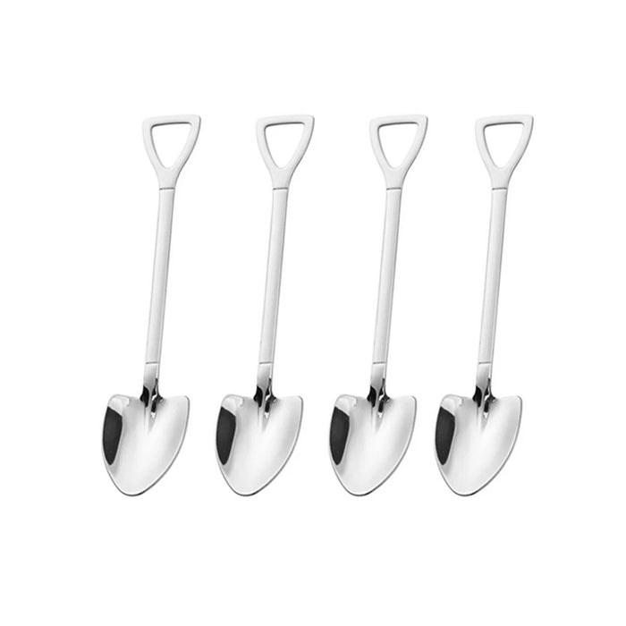 4 Piece Dessert Cutlery Set Spoon Fork Shovel Spork
