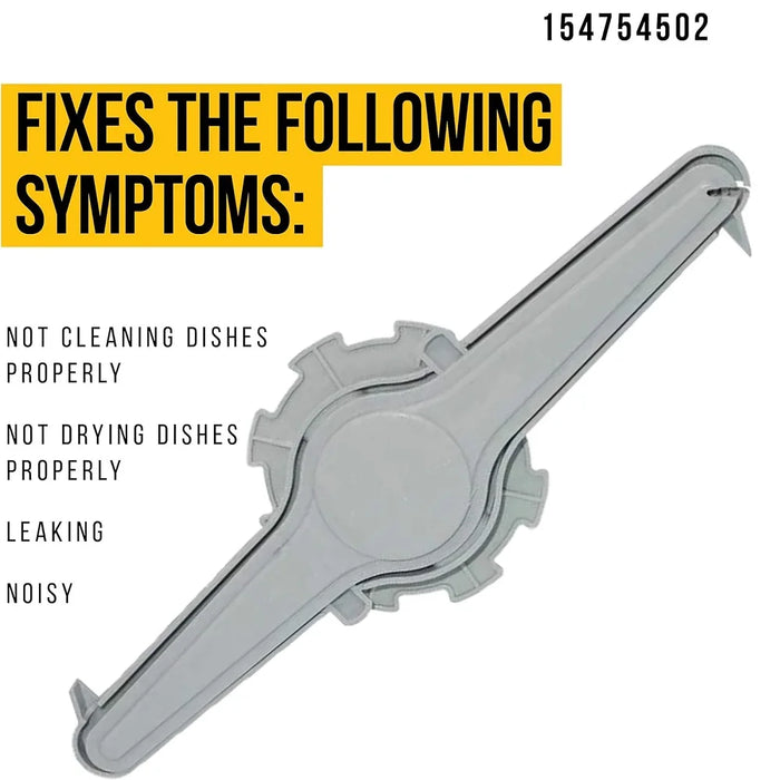 154754502 Upper Spray Arm Assembly Compatible With Kenmore Frigidaire Ap6036336 4456334 Ps11770483 - Nine Inches Lifetime Part