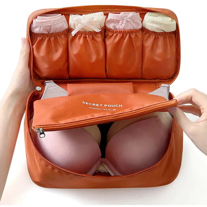 Compact Travel Bag for Undergarments and Toiletries