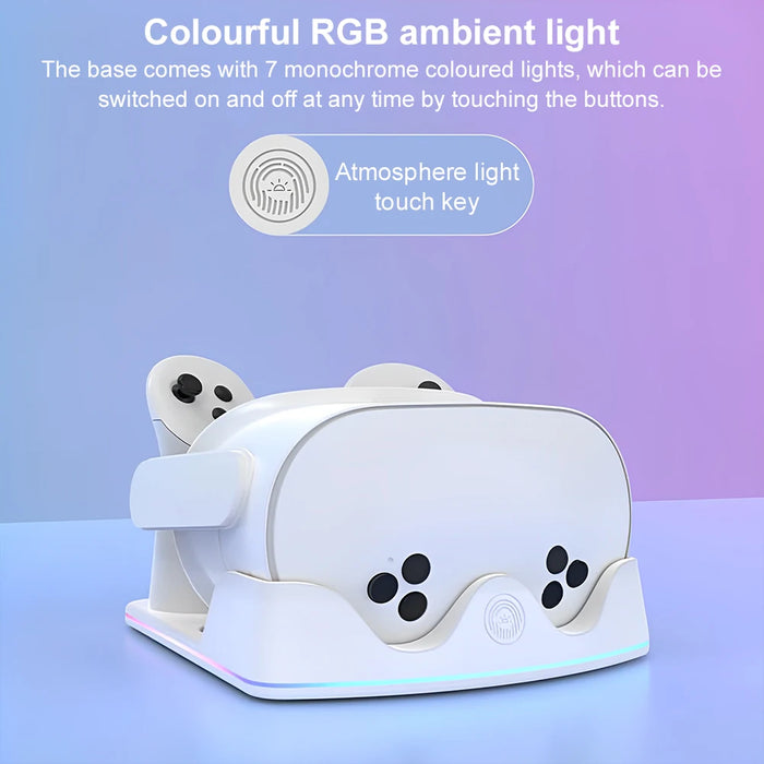 Charging Dock For Meta Quest 3S Vr Headest Fast Charging Station Headset Display Stand And Controller Mount For Meta Quest 3