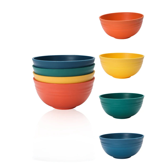 4 / 8 Piece Reusable Pp Bowl Set For Family Kitchen Restaurant Picnic Camping