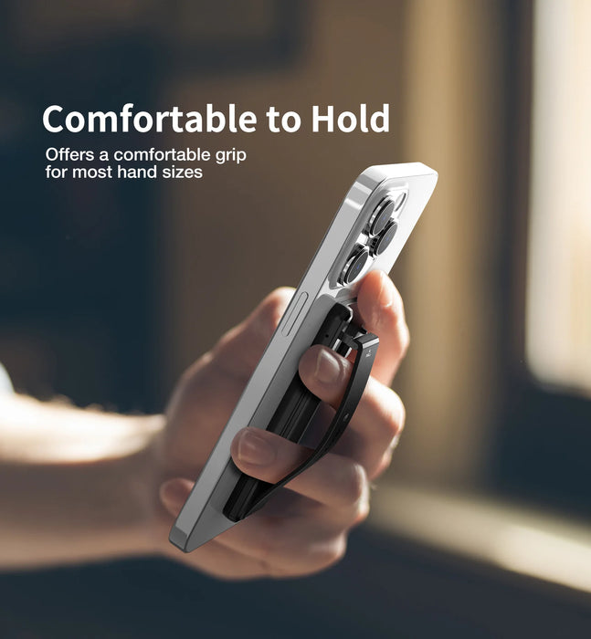 Portable Slim Grip With Telescopic Finger Kickstand 2-In-1 Cell Phone Straps Adhesive Loop Finger Holder