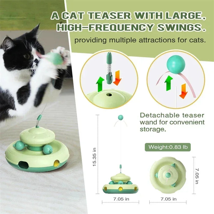 Interactive Cat Ball Toy Teaser High Frequency Swings Kitten Play