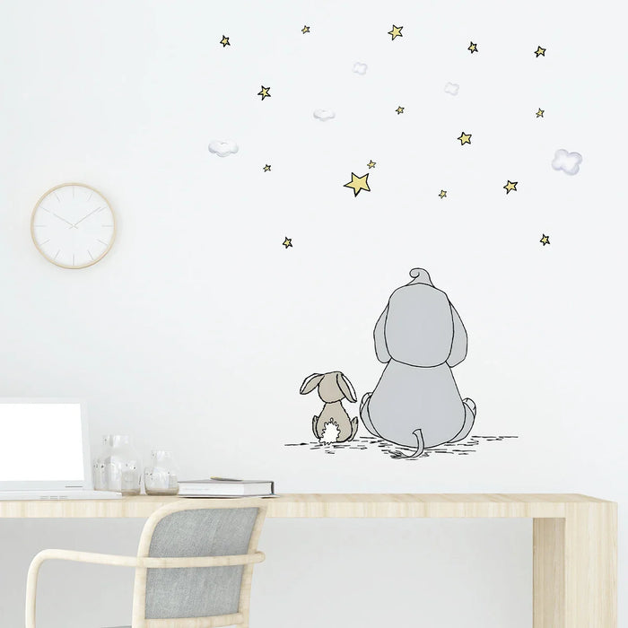 Adorable Elephant Wall Sticker For Kids Room