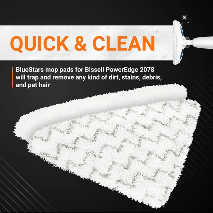 6 Pack s Pads For Bissell Poweredge And Powerforce Lift-Off Steam Mop 2078 2165 20781 Series Microfiber Steam Mop Pads