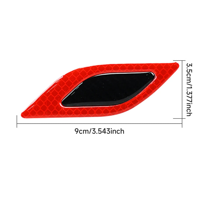 6Pcs Reflective Carbon Fiber Sticker For Car Safety
