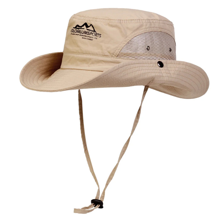 Quick Drying Mountain Print Bucket Hat For Men Breathable & Sun Protective