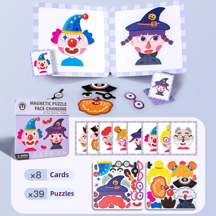 Kids Magnetic Animal & Vehicle Puzzles Ages 3-5