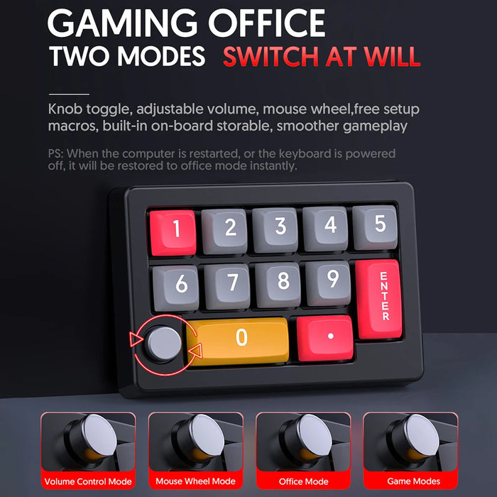 13 Key Mechanical Keyboard Wired Macro Programmable Mini Gaming Keyboard Rgb Lighting Hot Swappable Keyboard For Pc Laptops