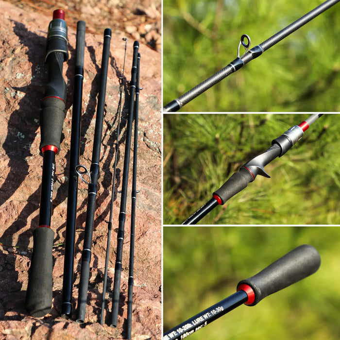 Carbon Fiber Lure Fishing Rod 1.8M / 2.1M 10 30G Bait Weight