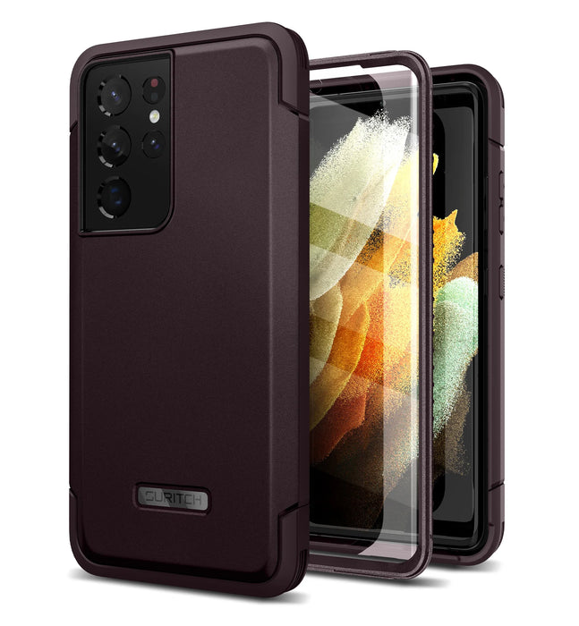 For Samsung Galaxy S21 Ultra 6.8Inch Full-Body Heavy Duty Rugged Shockproof Protective Case With Built-In Screen Protector