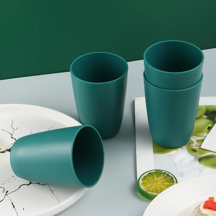 2 / 4 / 6 Piece Reusable Dark Green Plastic Cups