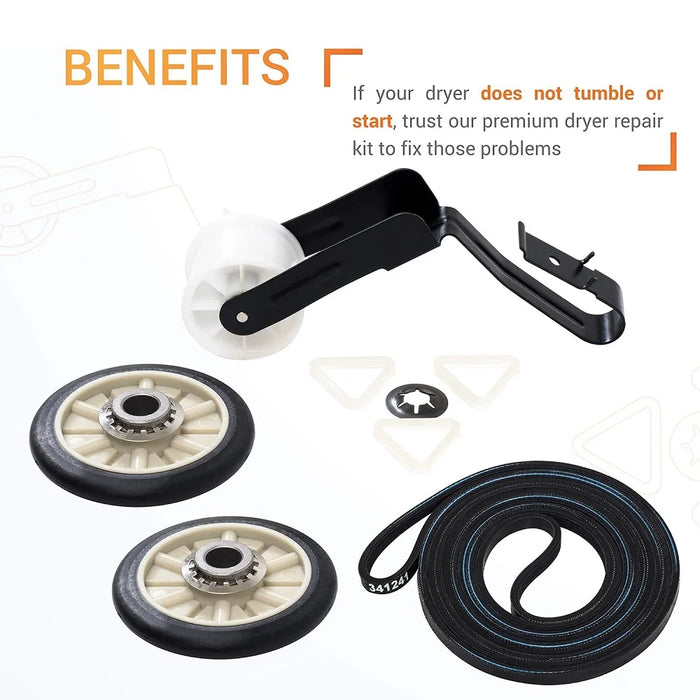 4392065 Dryer Repair Kit Compatible With Whirlpool & Kenmore Dryer - Replaces Ap3131942 Ap3098345 Ap6010582 Wp691366