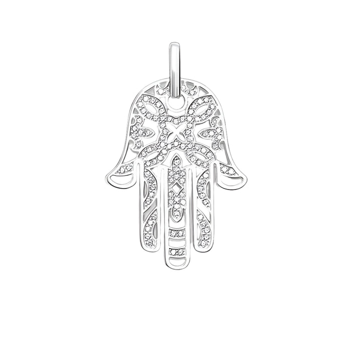 925 Sterling Silver H & Of Fatima Pendant Protection Accessory For Women & Men