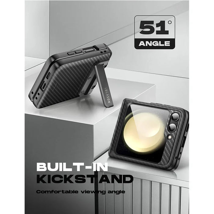 For Samsung Galaxy Z Flip 5 5G 2023 Journey Full-Body Rugged Case With Built-In Screen Protector & Kickstand