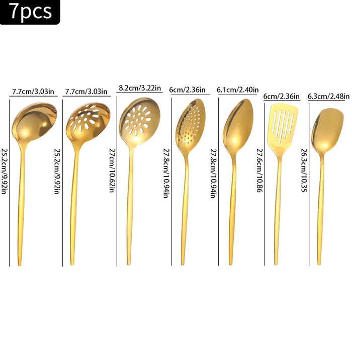 7 Piece Stainless Steel Kitchen Utensil Set