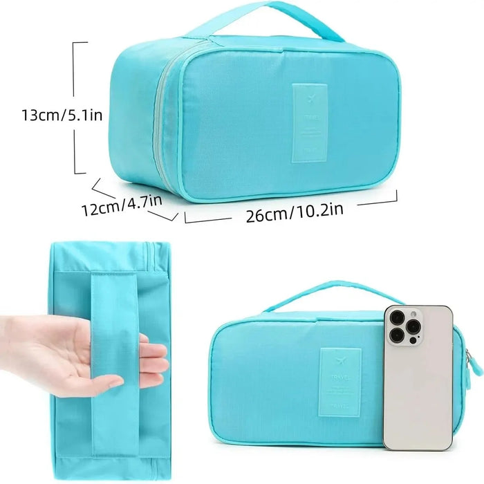 Compact Travel Bag for Undergarments and Toiletries