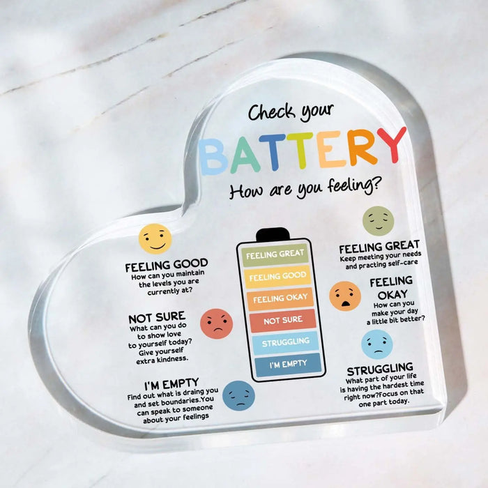 Therapy Affirmations Heart Acrylic Sign