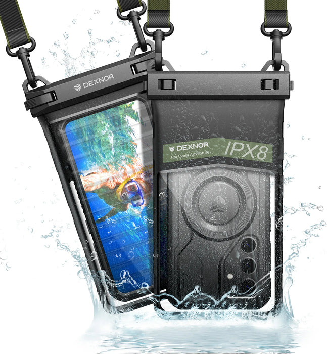 Ip68 Waterproof Phone Pouch 7.0 Inch With Adjustable Double-Hook Lanyard