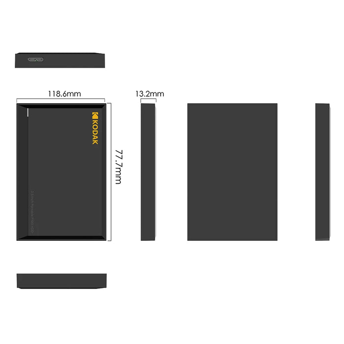 Kodak 2.5 Portable Ssd 1tb / 2tb Usb3.0 For Ps5 / Ps4 / Laptop / Desktop