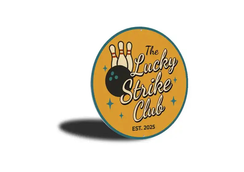Retro Bowling Club Sign Vintage Style Gift