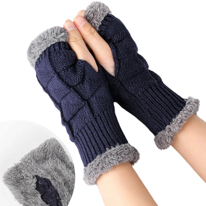 Knit Fingerless Gloves For Women
