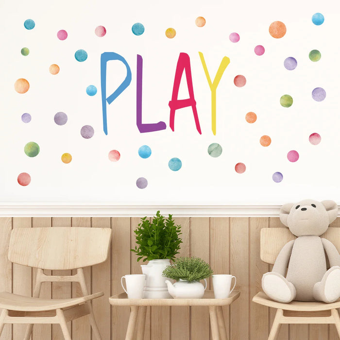 Colourful Dot Wall Decals For Kids Room Decor