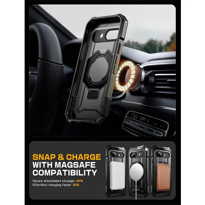 For Google Pixel 9A 2025 Ub Grip Heavy Duty Drop Protection Rugged Shockproof Magnetic Phone Case With Ring Holder