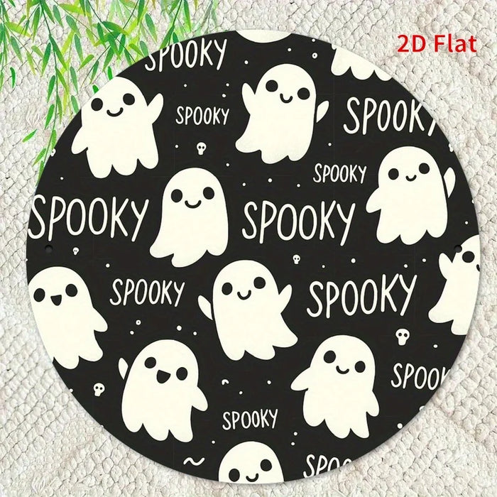 Retro Round Iron Sign Cute Pattern For Home Decor