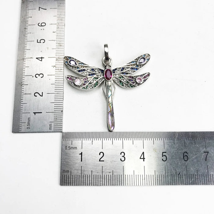 925 Sterling Silver Boho Dragonfly Pendant Real Nature Inspired Gift For Women