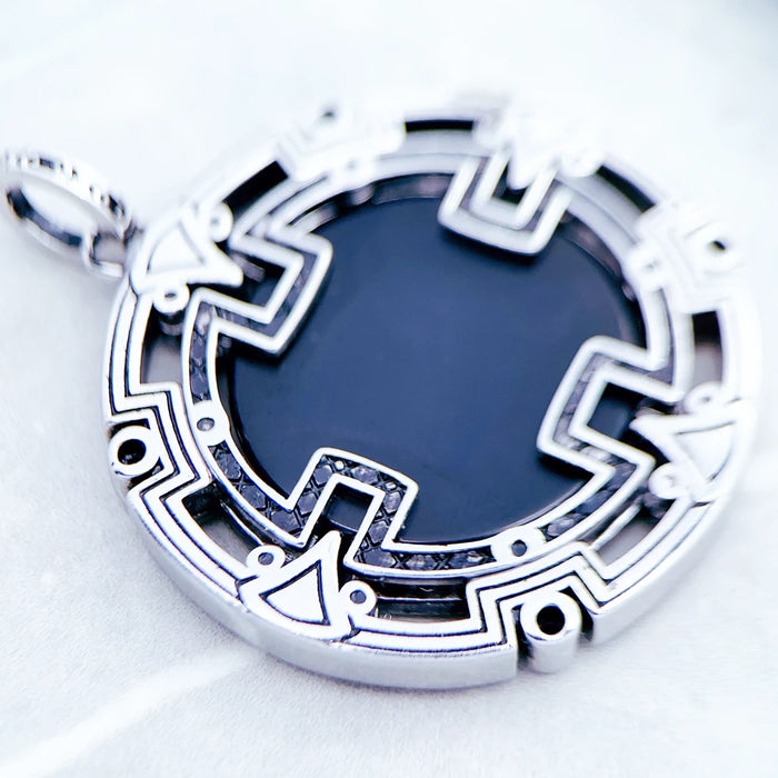 925 Sterling Silver Geometric Asian Pendant 2022 Summer Collection Ethnic Fine Jewelry For Women