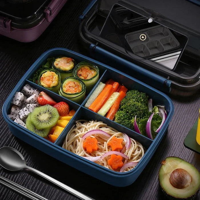 High Capacity Lunch Box With Spoon And Fork Leakproof And Eco Friendly