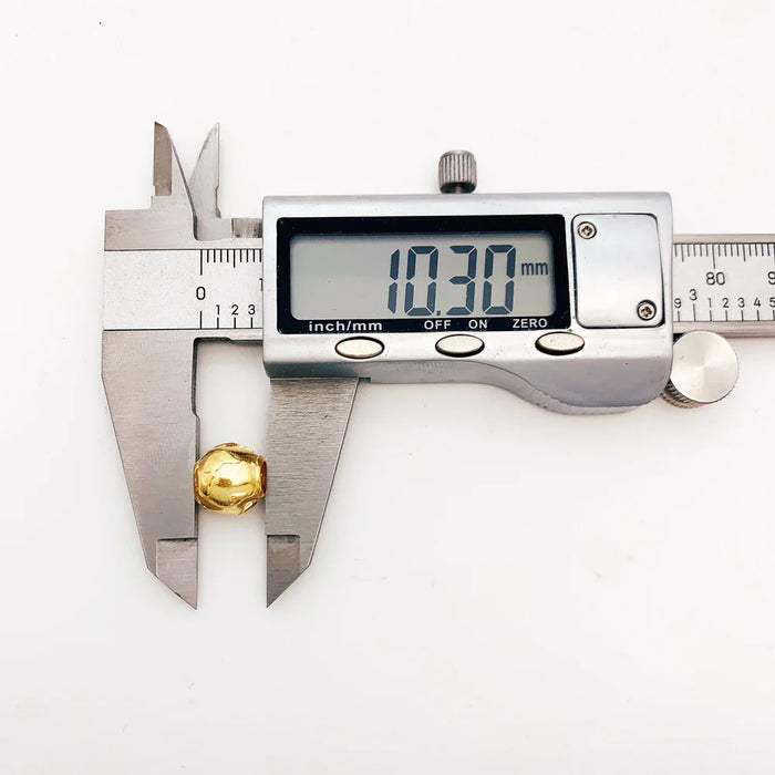 925 Sterling Silver Gold Planet Bead Vintage Charm