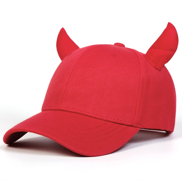 Customizable Bull Horn Baseball Cap Adjustable Sun Hat For Outdoor Activities