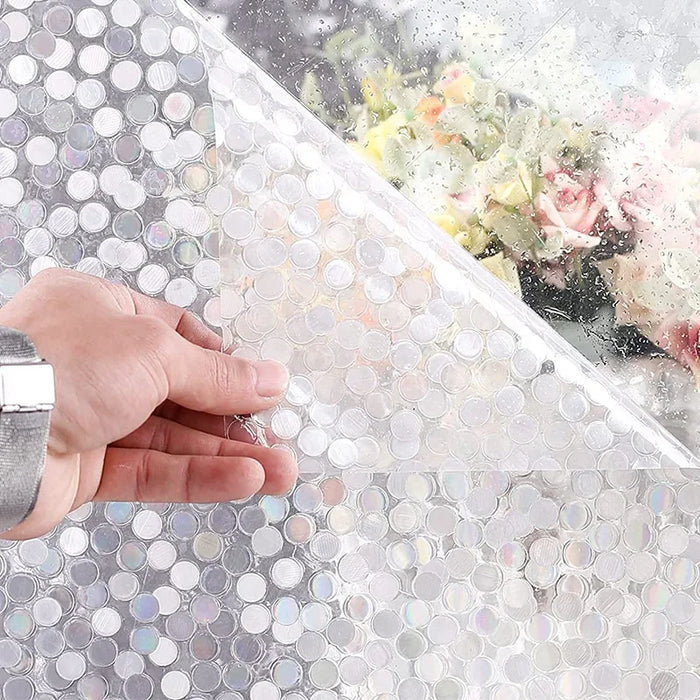 Rainbow Window Film - Stained Glass Clings - 3D Decorative Coverings - Static Cling Removable